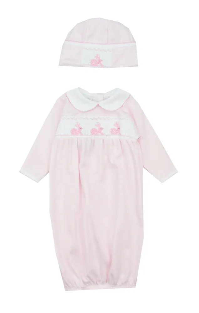 Magnolia Baby Pink Smocked Bunny Cap