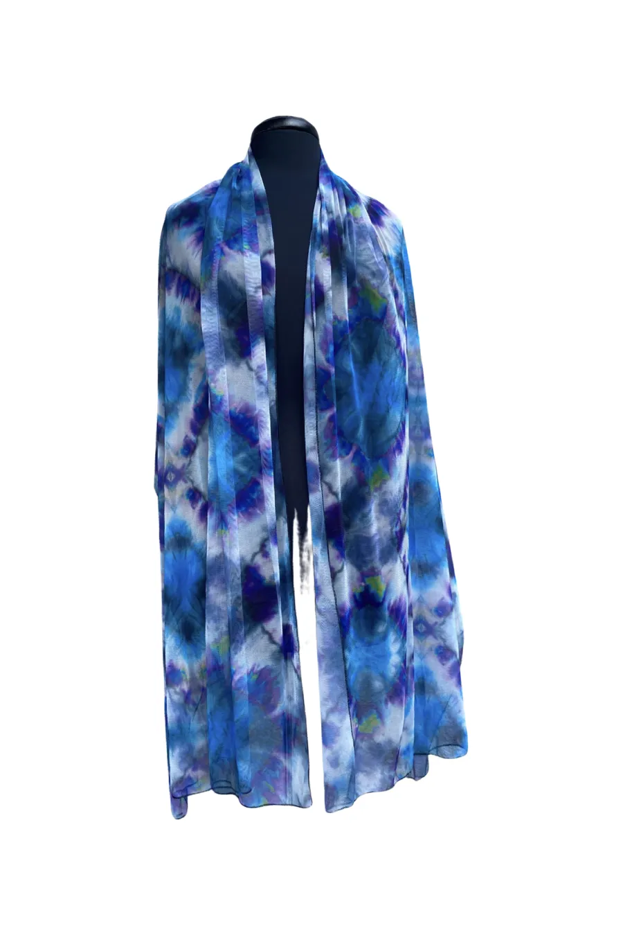 MALI Long and Wide Sheer Print Shawl