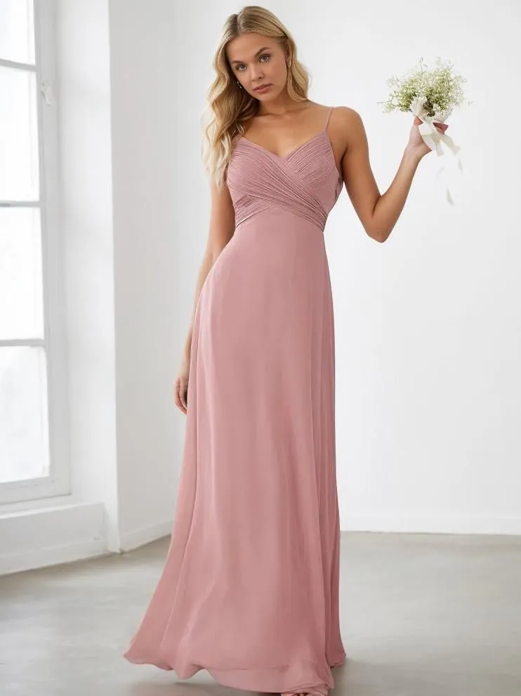 Malika dusty pink cowl back bridesmaid dress s12 Express NZ wide
