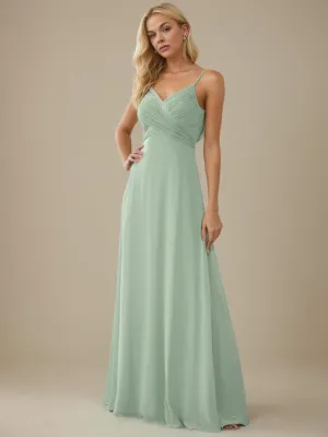 Malika Light sage cross front cowl back bridesmaid dress Express NZ wide