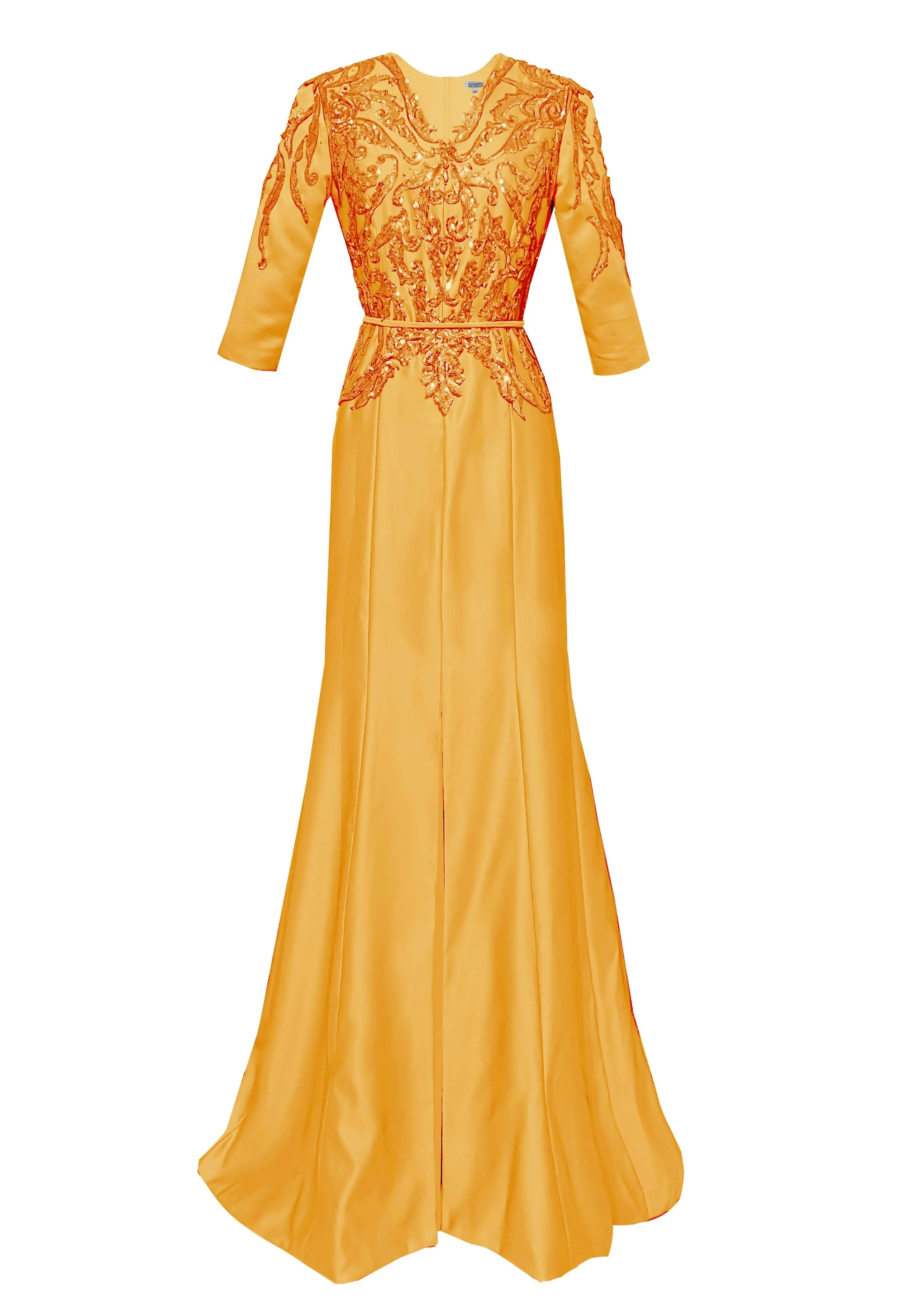Mandalay Burgundy Formal Gown with Sleeves