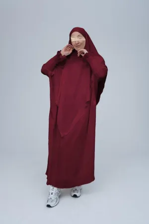 Maroon Pristine prayer gown for Omrah or prayer
