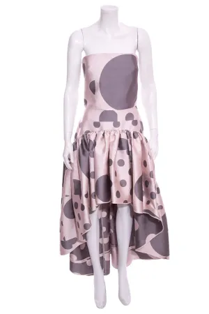 Martin Grant Pink Strapless High-Low Gown SZ 38 NWT