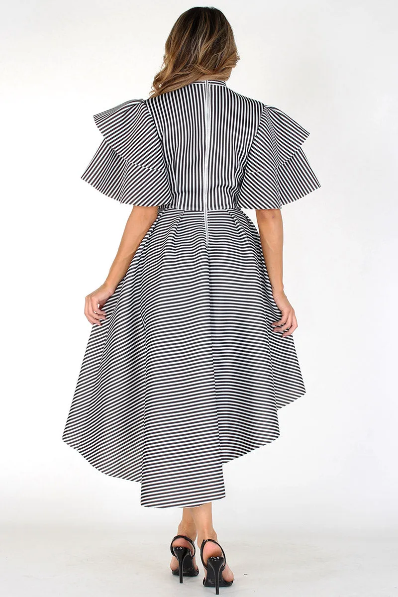 Midi length and flare dress