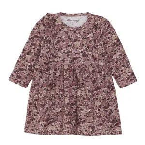 Minymo Long Sleeve Dress-Dusty Pink