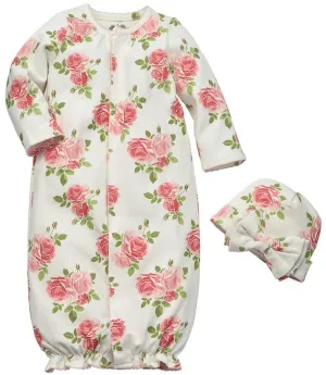 Mud Pie Rose Convertible Gown & Hat Set