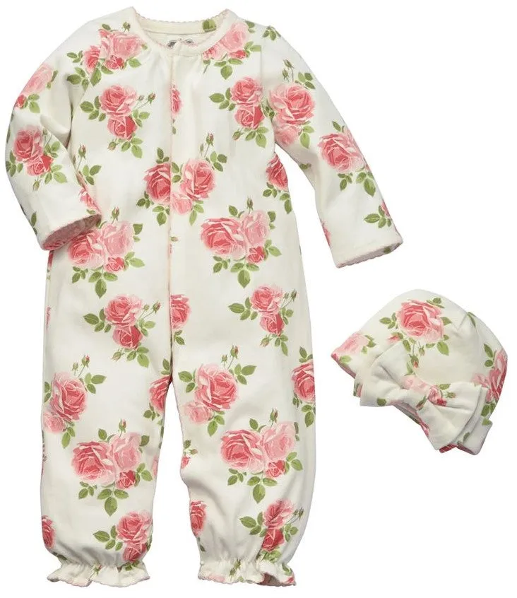 Mud Pie Rose Convertible Gown & Hat Set