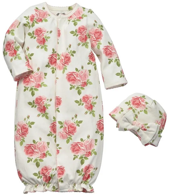 Mud Pie Rose Convertible Gown & Hat Set