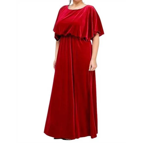 NEW SEE AND BE SEEN radiance gown in ruby