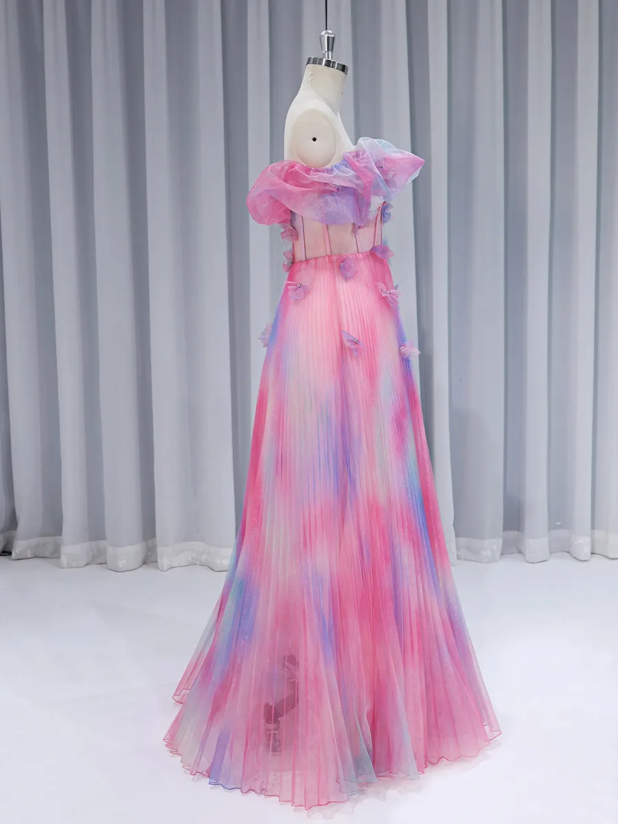 Off The Shoulder A Line Elegant Maxi Prom Gown #90066