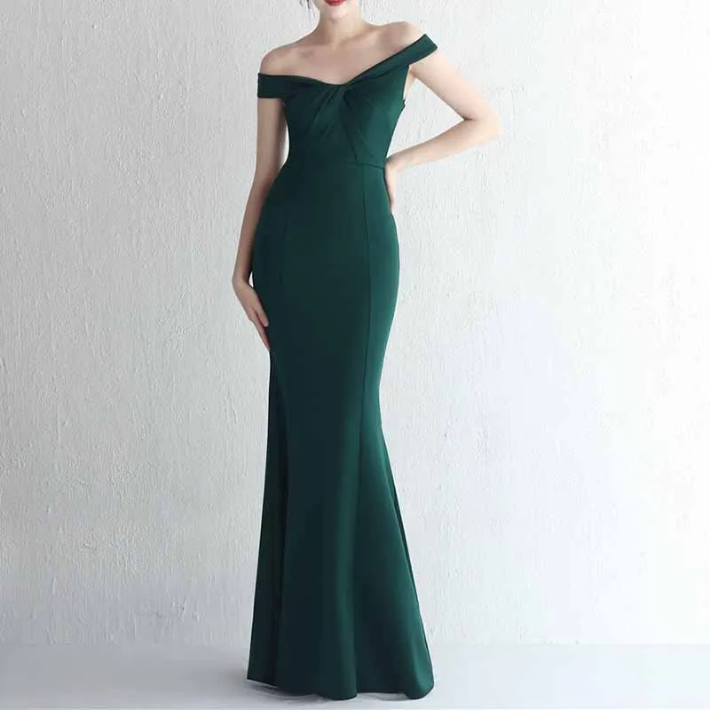 Off the shoulder formal event prom dress women evening ball dress