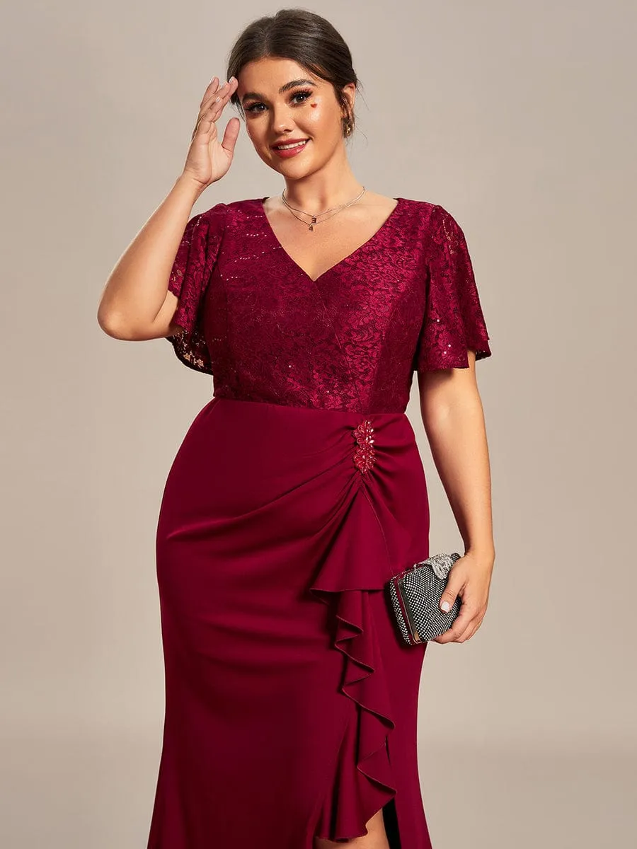 Ophelia plus size mother of bride dress in burgundy size 22 Express NZ wide
