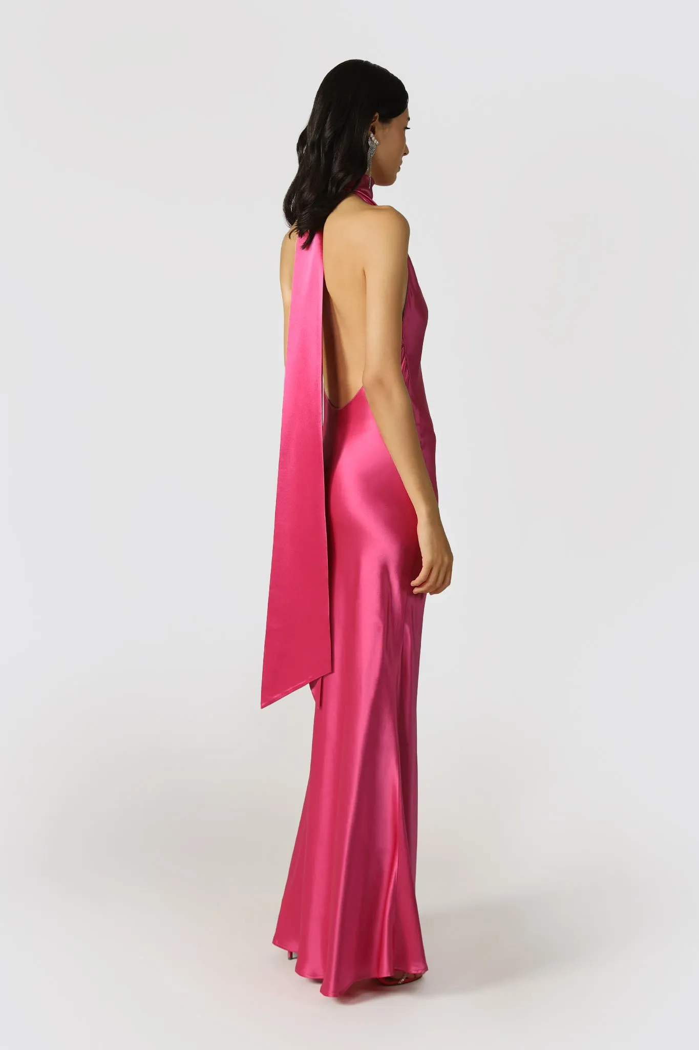 Penelope Backless Satin Gown