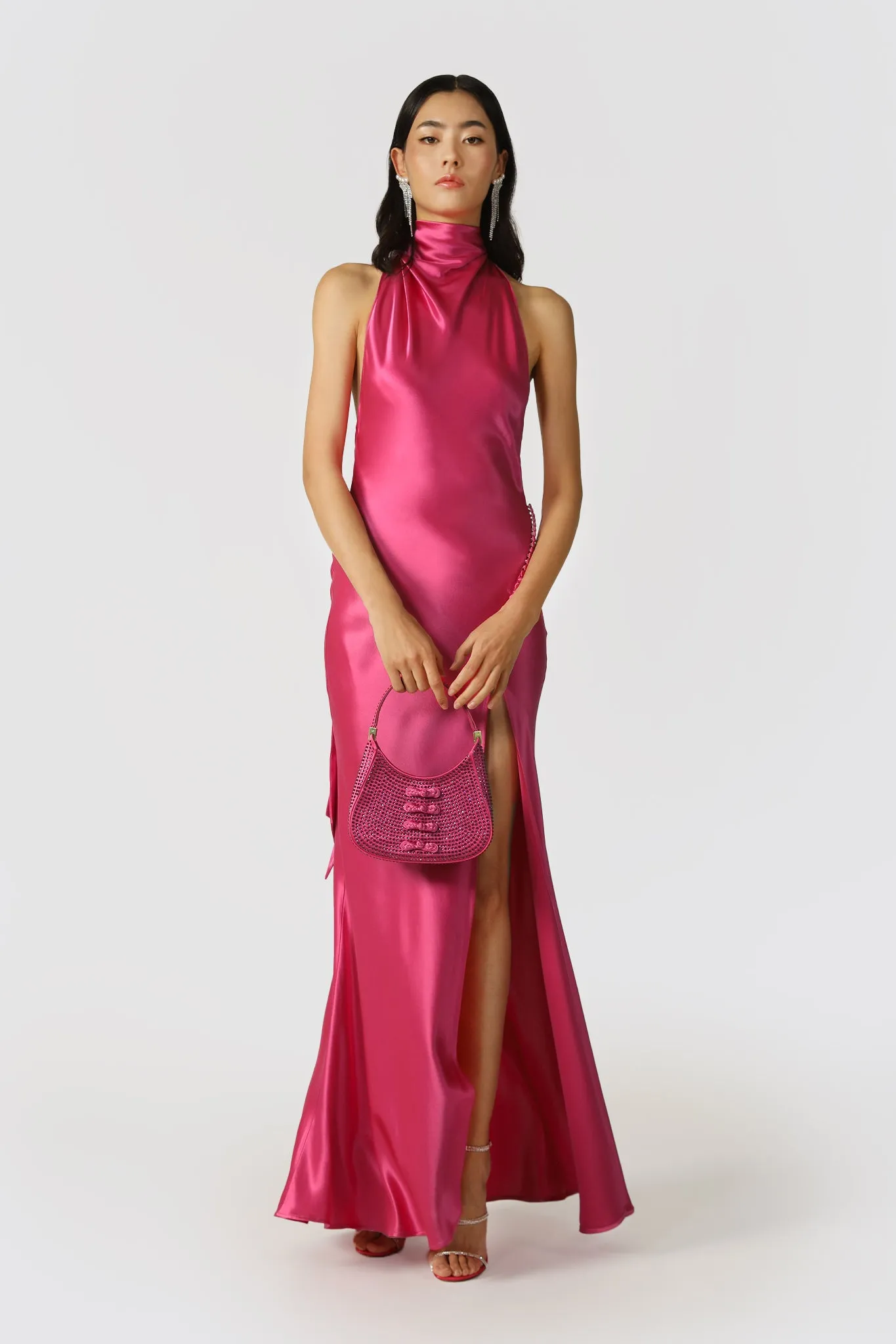 Penelope Backless Satin Gown