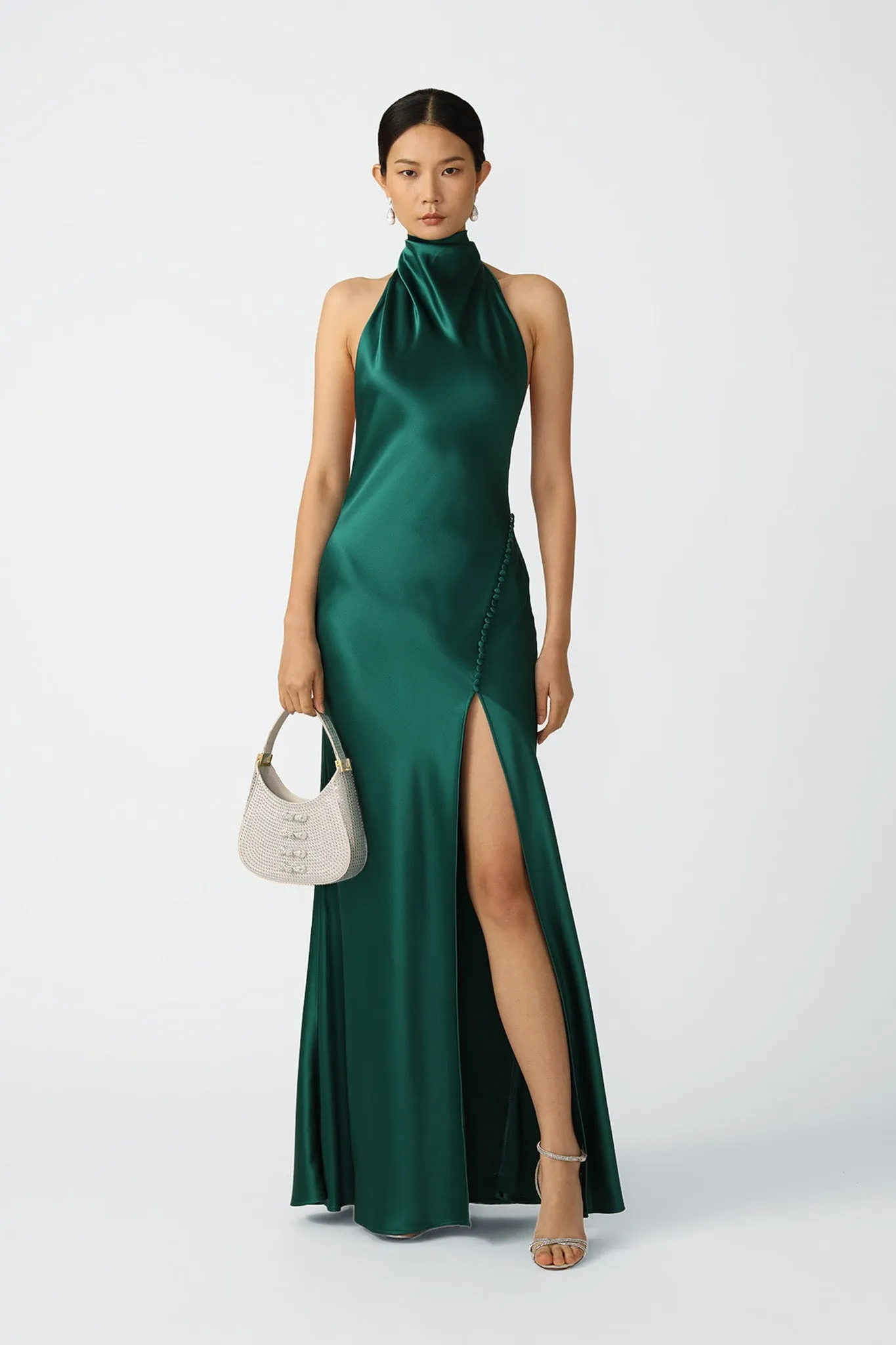 Penelope Backless Satin Gown