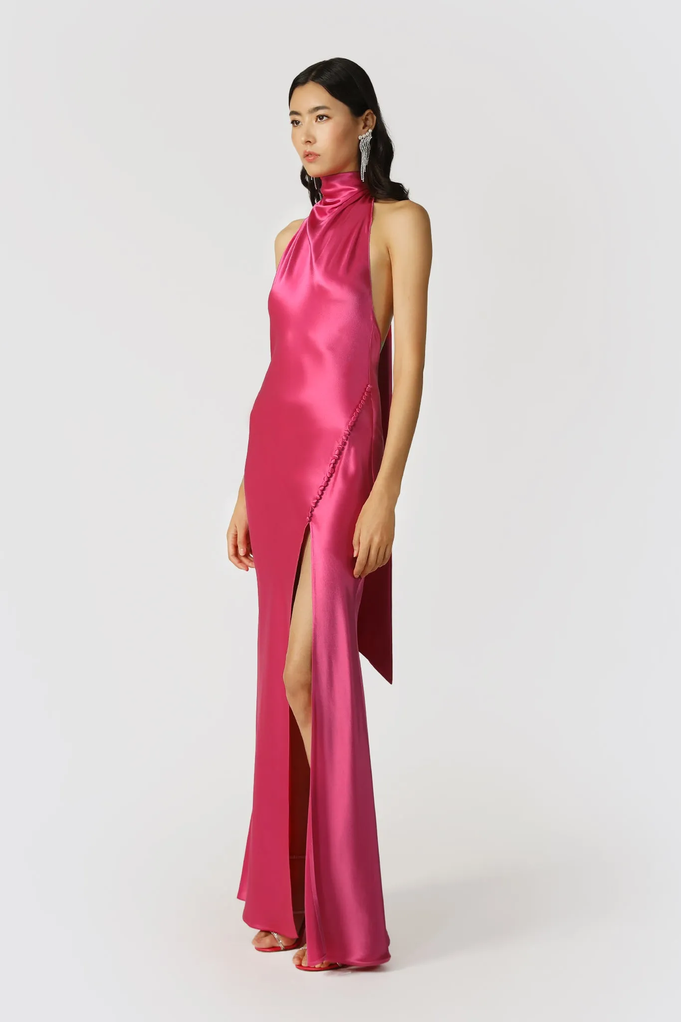 Penelope Backless Satin Gown