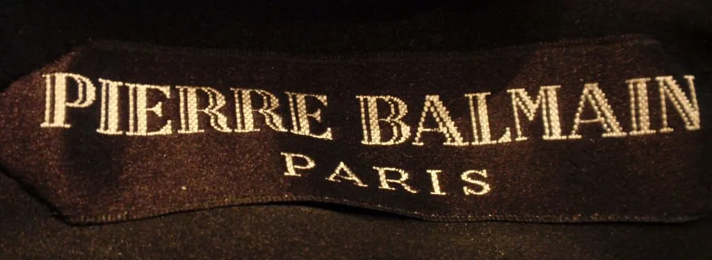 PIERRE BALMAIN 1960s Long Navy Crepe Dress