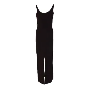 PIERRE BALMAIN 1960s Long Navy Crepe Dress