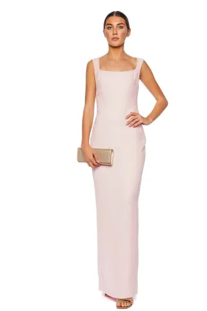 Pink Sleeveless Crepe Bow Gown