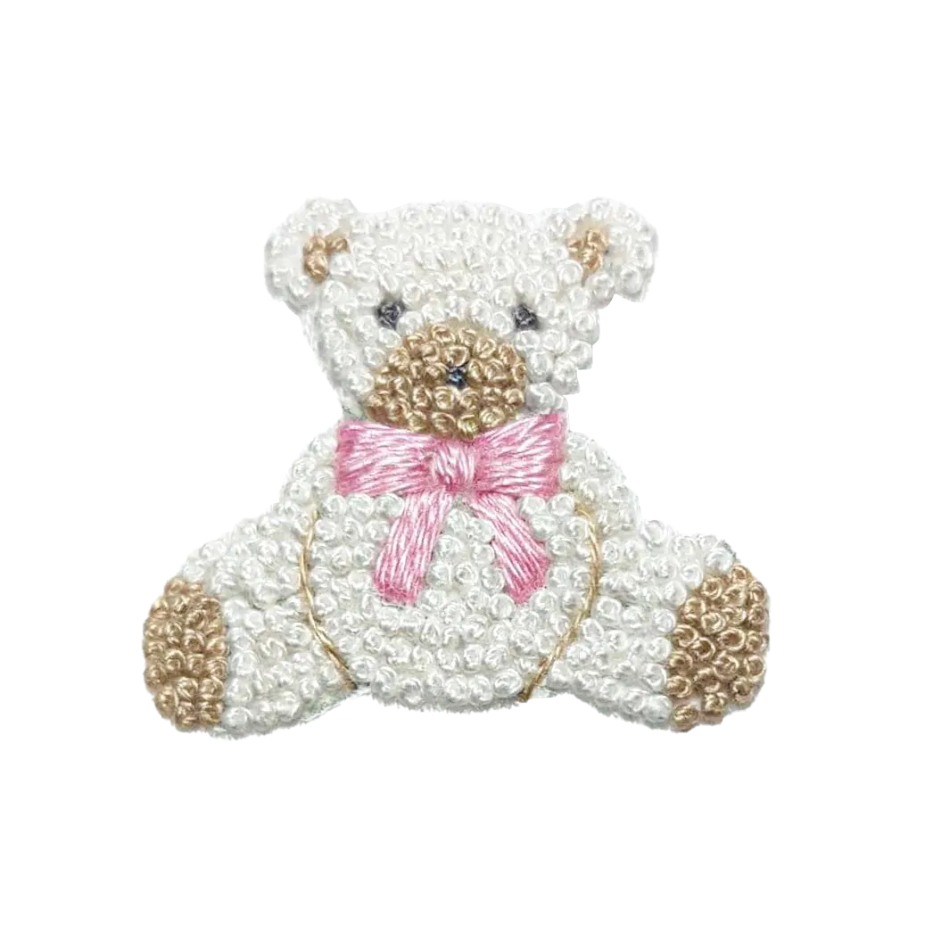 Pink Teddy Bear Pima Converter Gown | White/Lt Pink