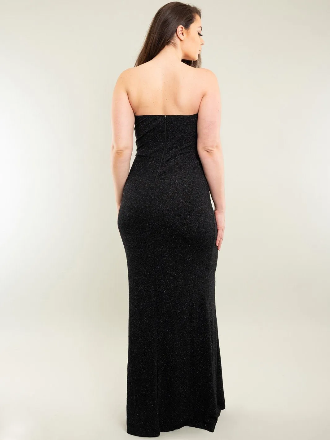PLUS SIZE STRAPLESS GOWN DRESS