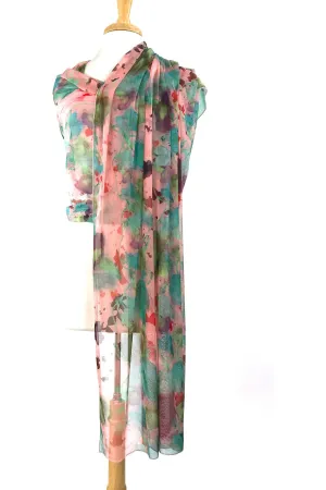 PORTOFINO Sheer Long & Wide Print Shawl