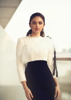 Powder • Black and White High Waist Gown