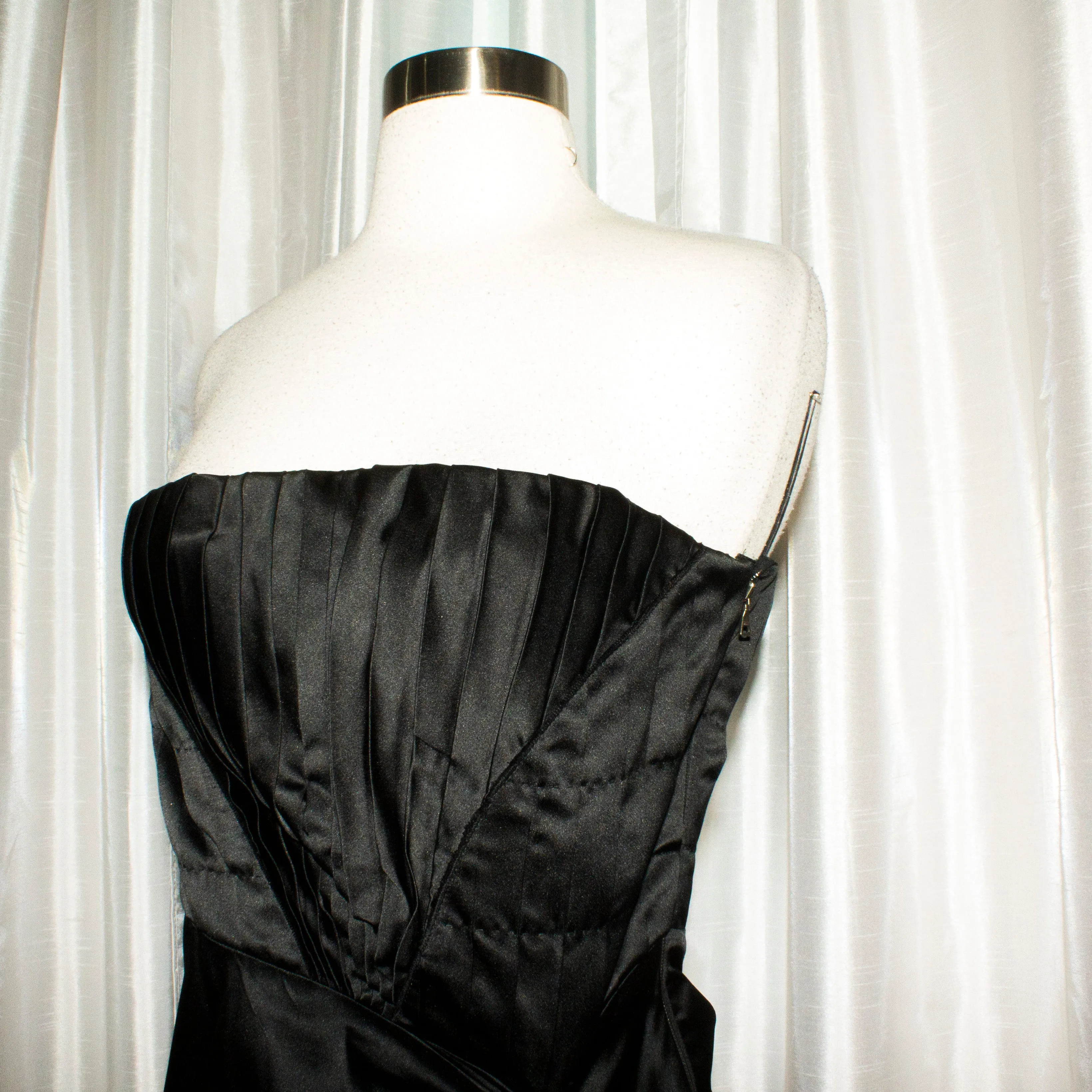 PRADA Strapless Cocktail Gown Black Size