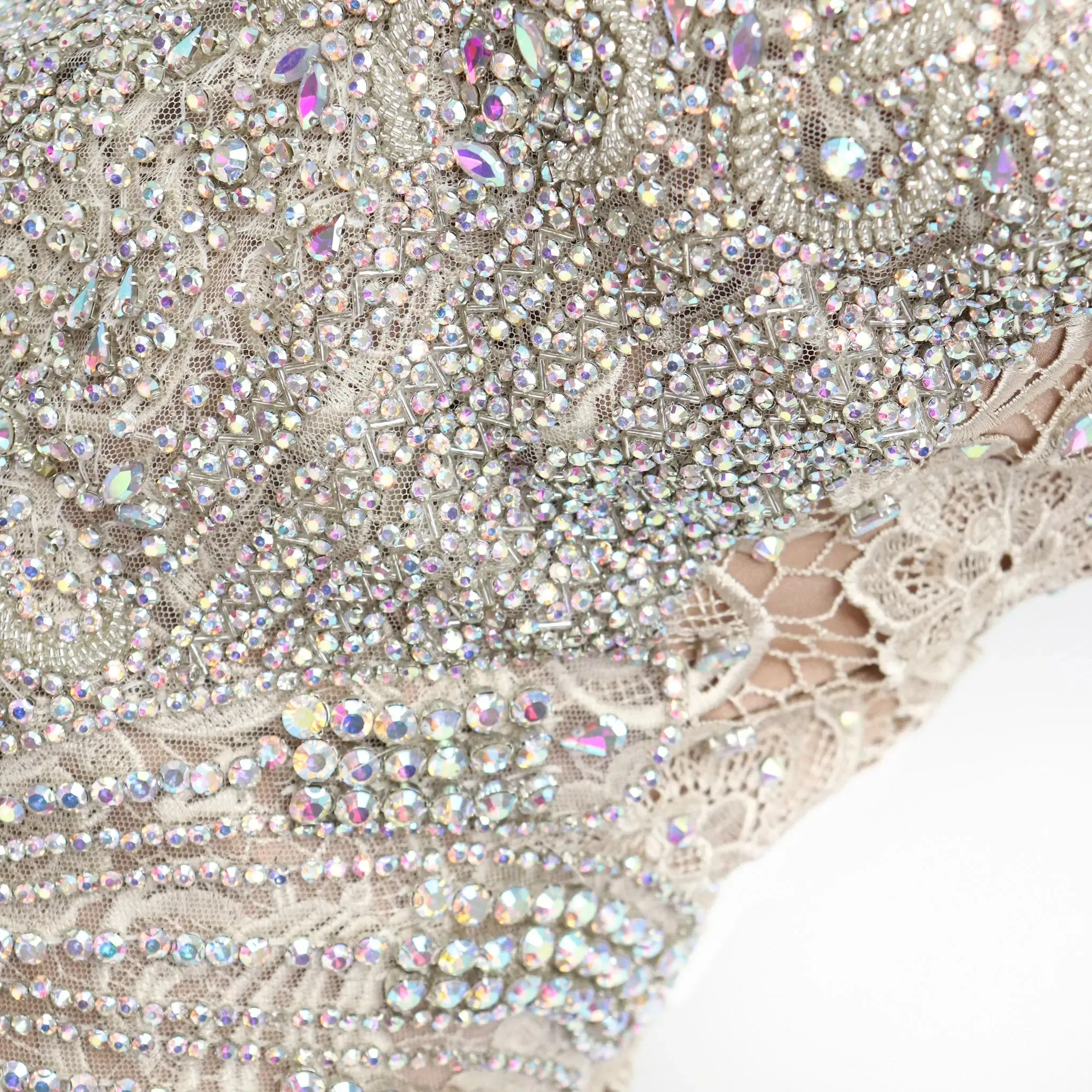 Pre Owned: Champagne Gown. Size Medium/6.