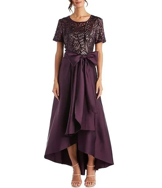 R & M Collection Size 20W Plum 3532W Mother of Bride Dress