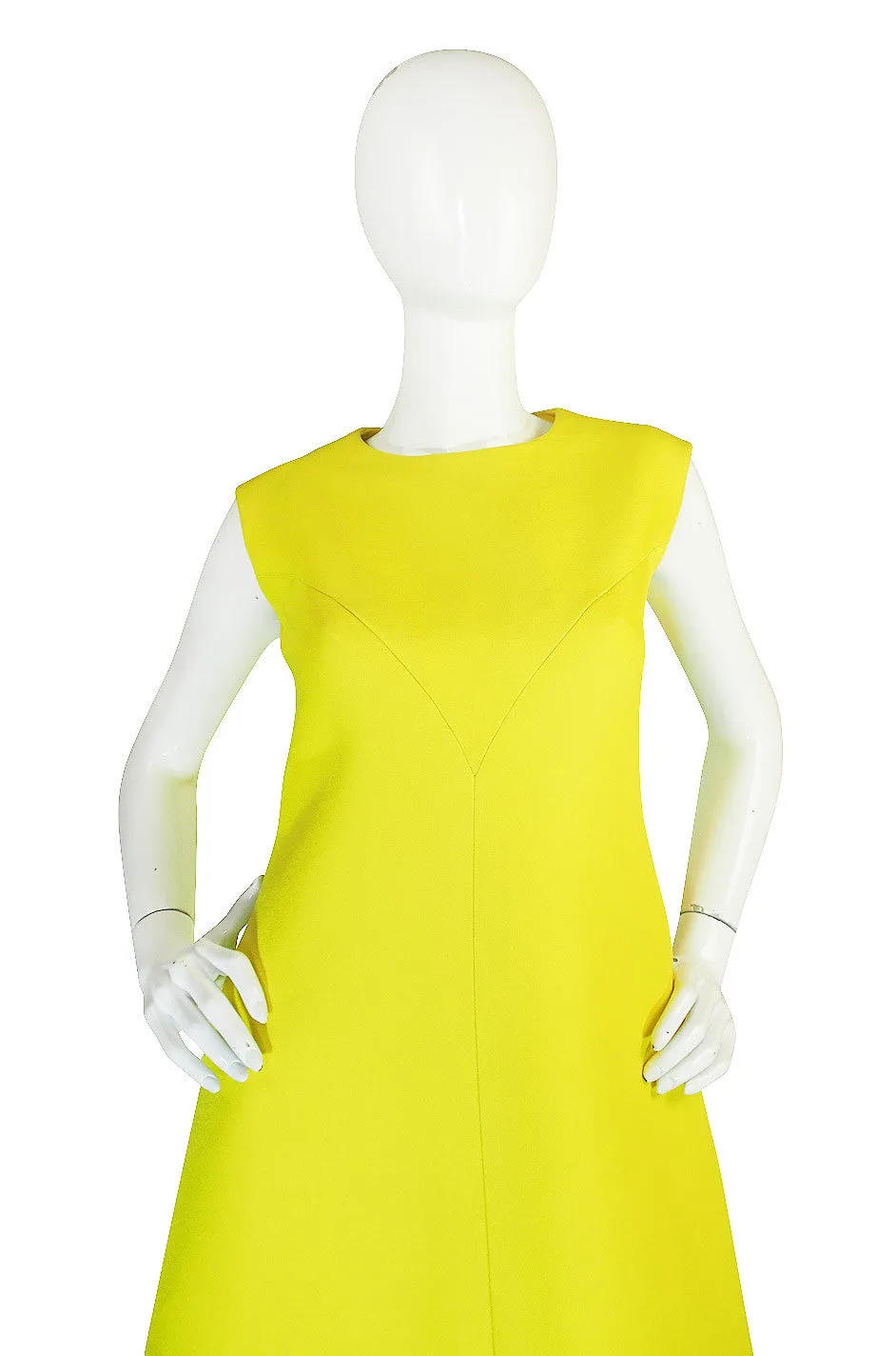 Rare 1960s Custom Sculptural Yellow Givenchy Gown