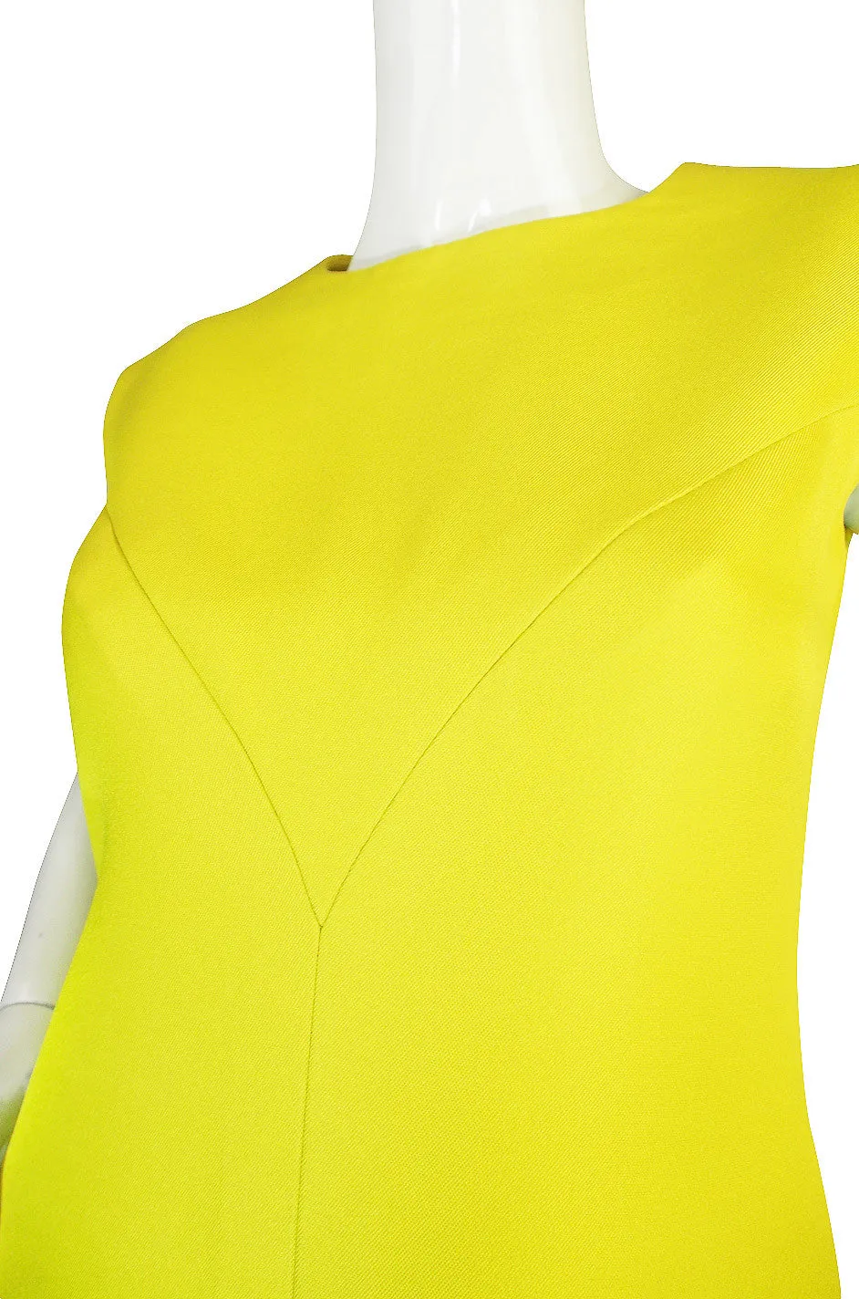 Rare 1960s Custom Sculptural Yellow Givenchy Gown