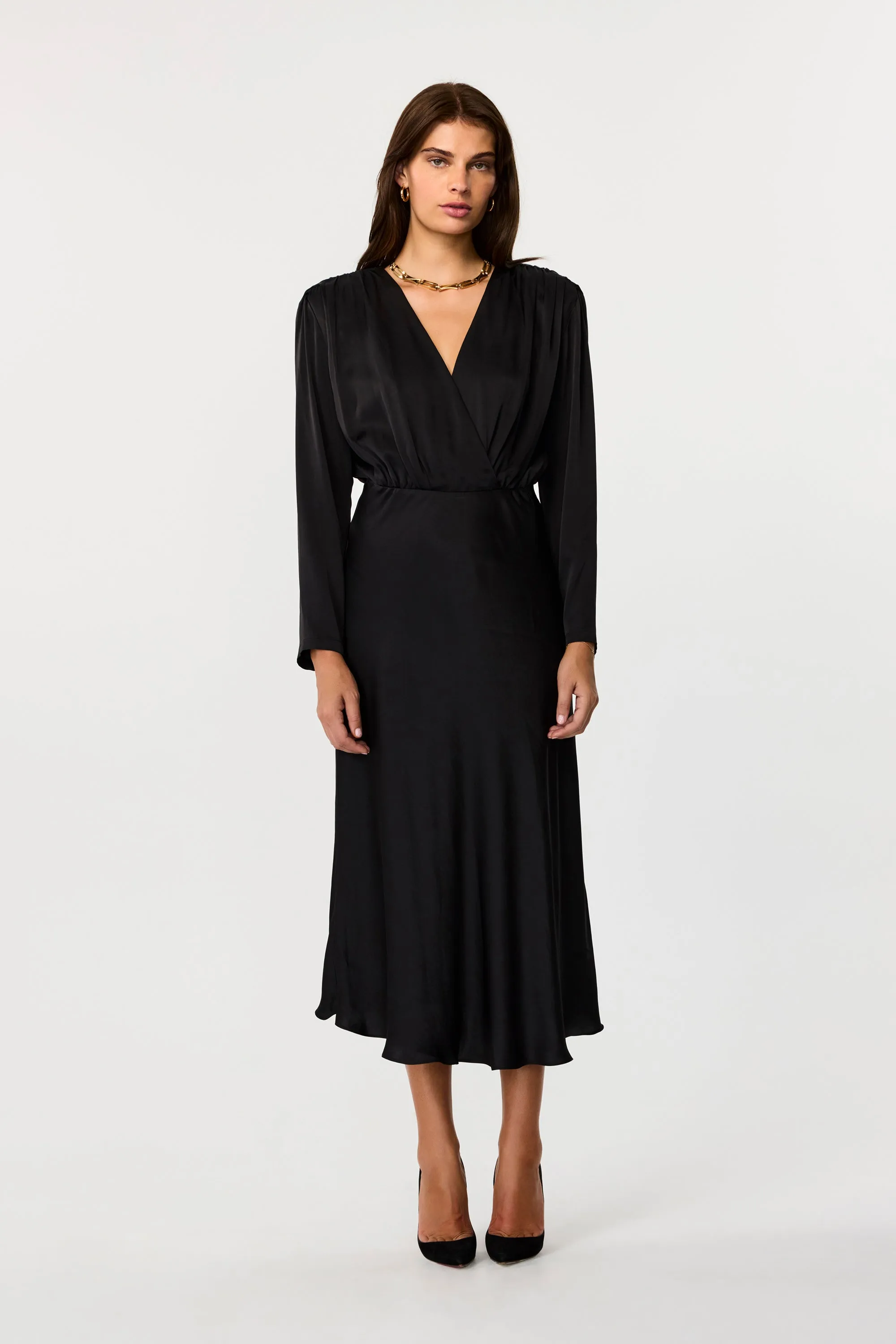 Rebecca Silk Midi Dress