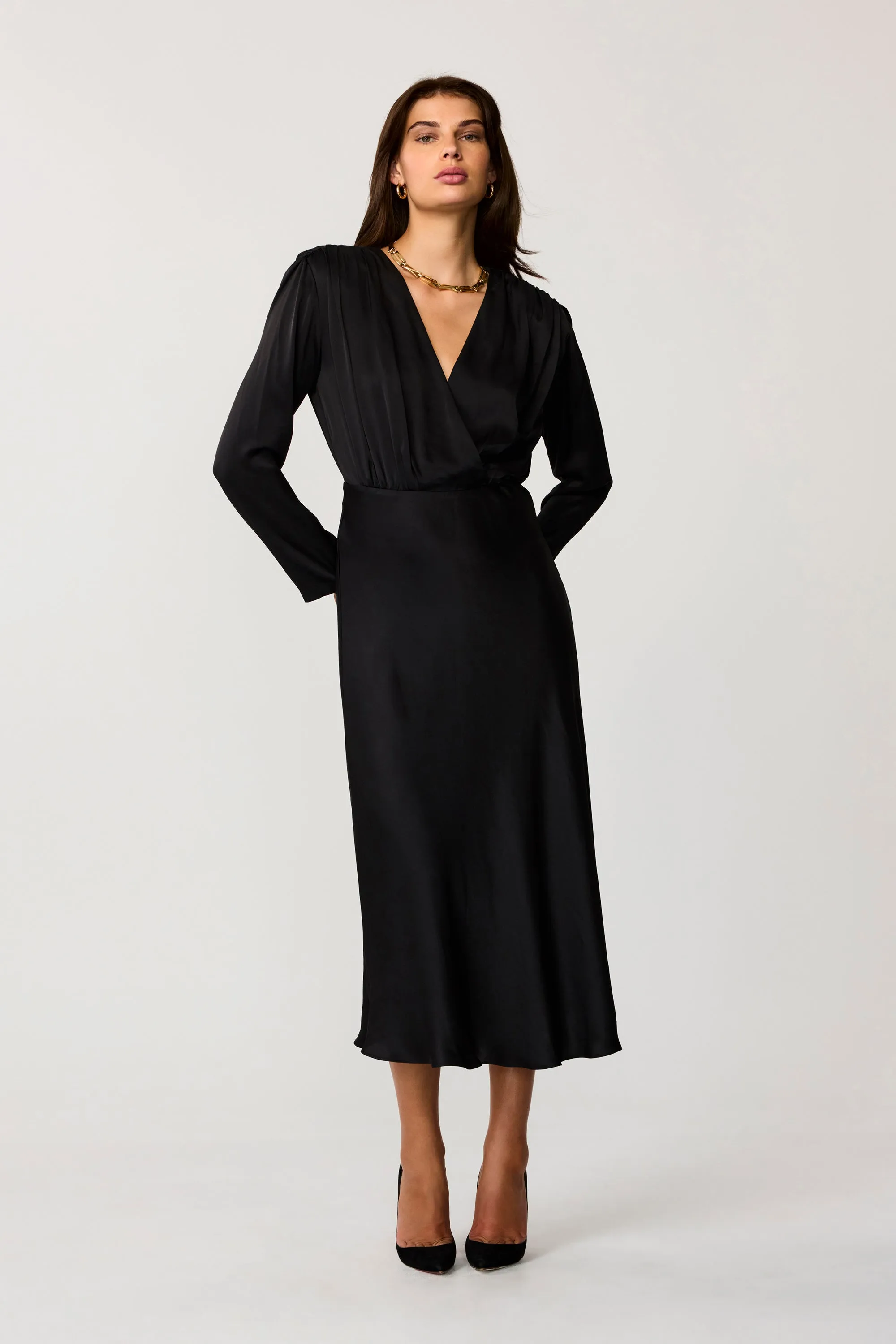 Rebecca Silk Midi Dress