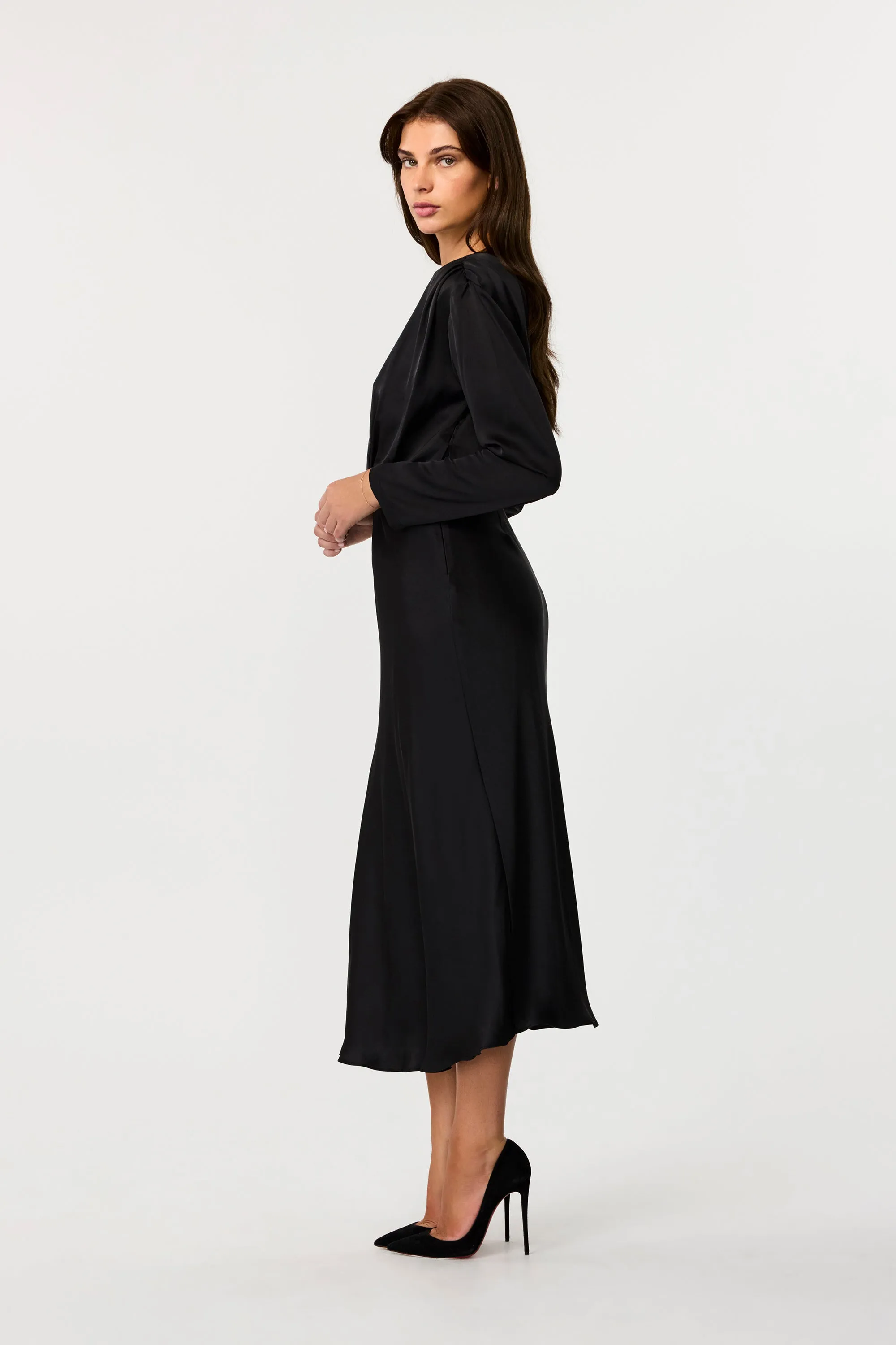 Rebecca Silk Midi Dress