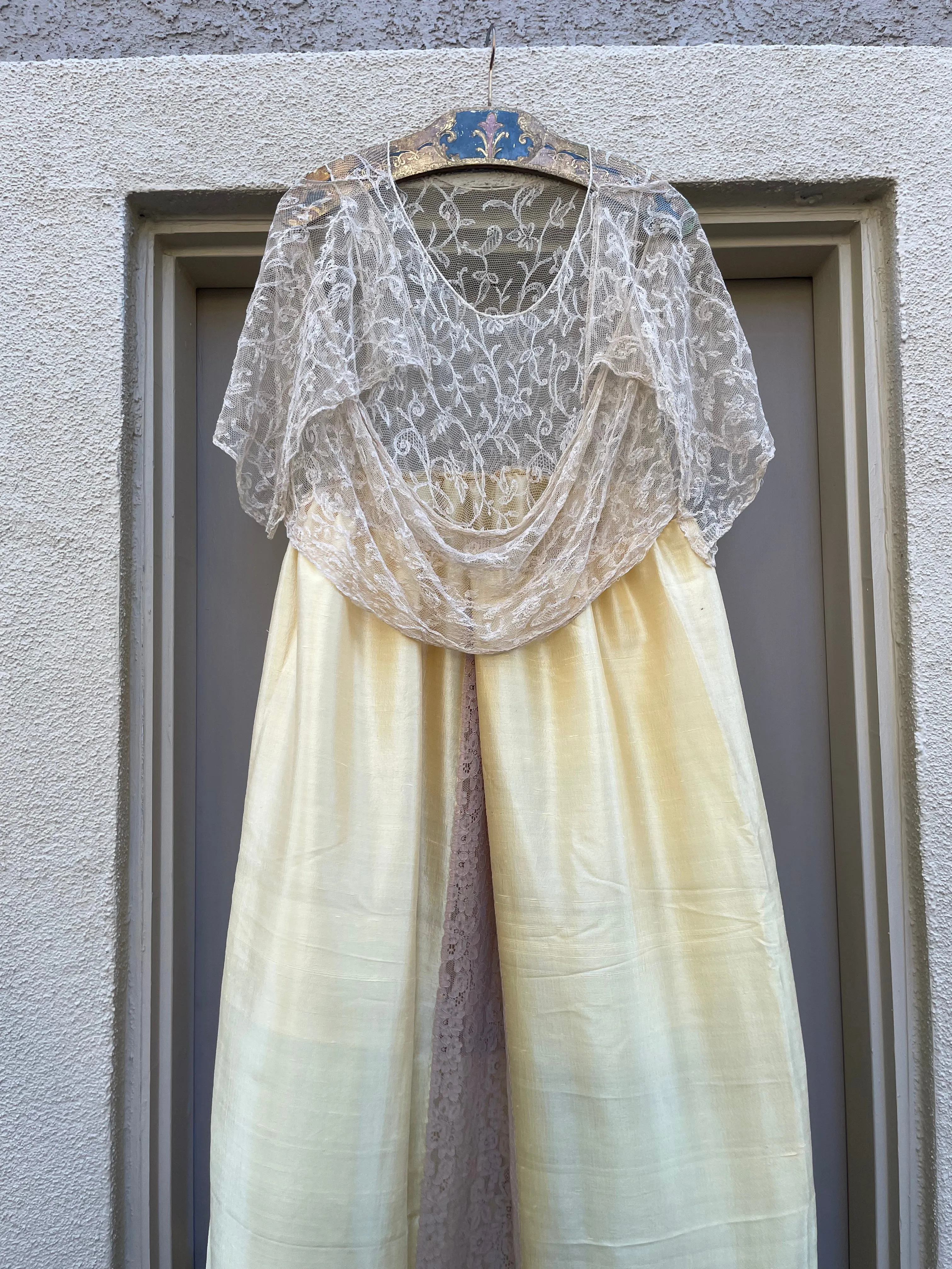 Reserved 1930s Hand Sewn Silk Lace Costume Dress