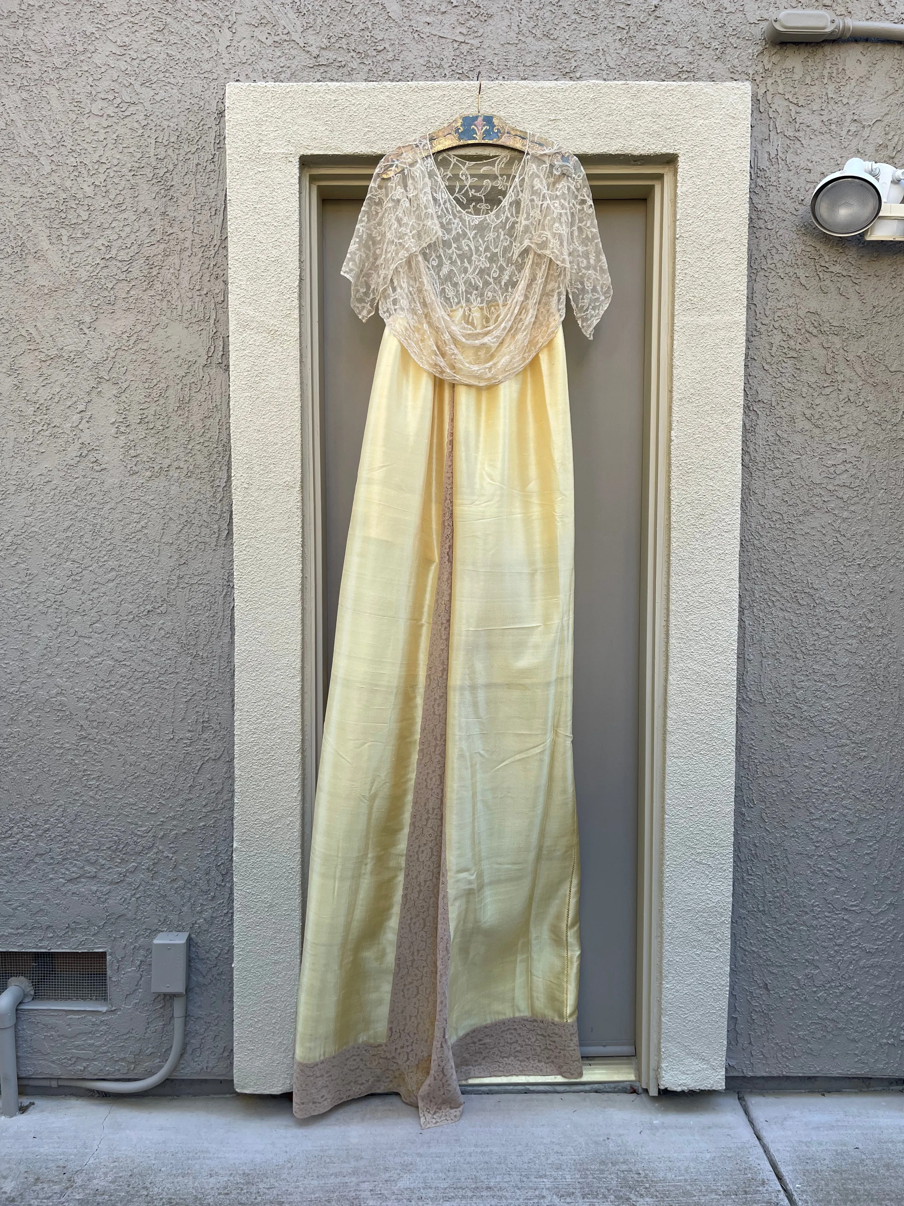 Reserved 1930s Hand Sewn Silk Lace Costume Dress