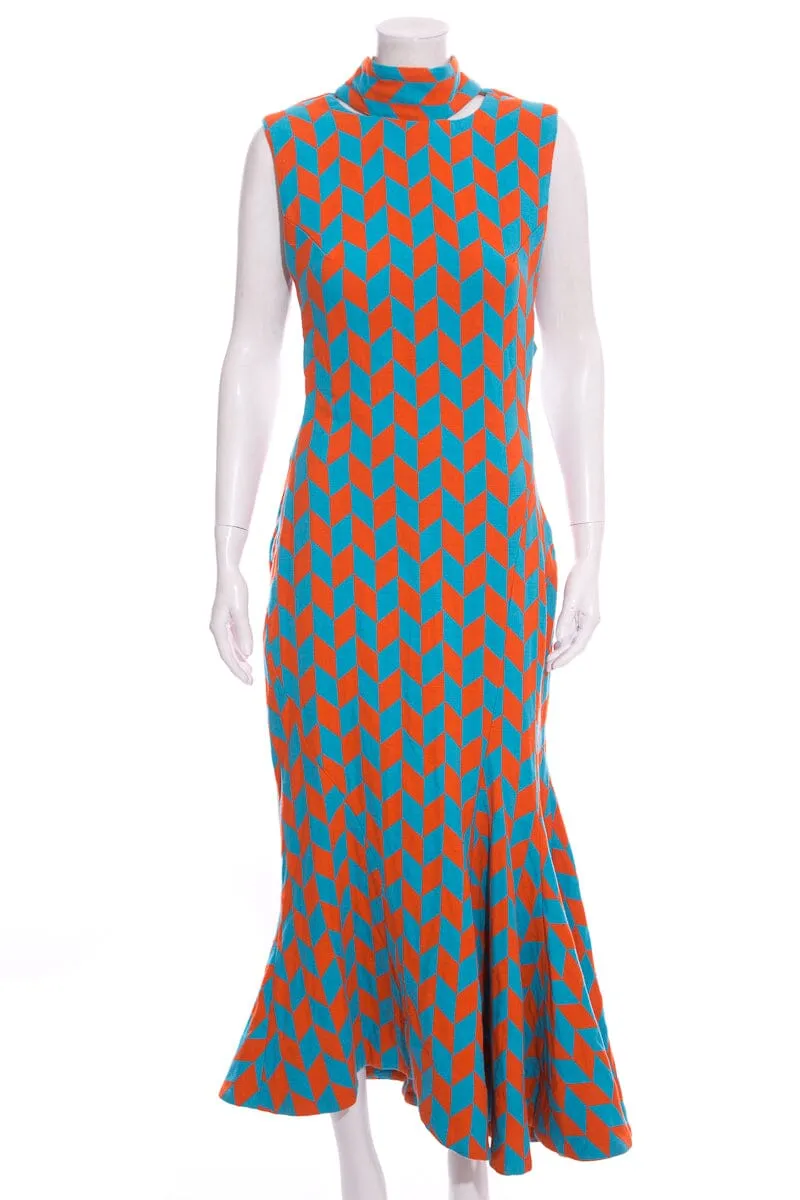 Richard Malone Blue and Orange Gown SZ L