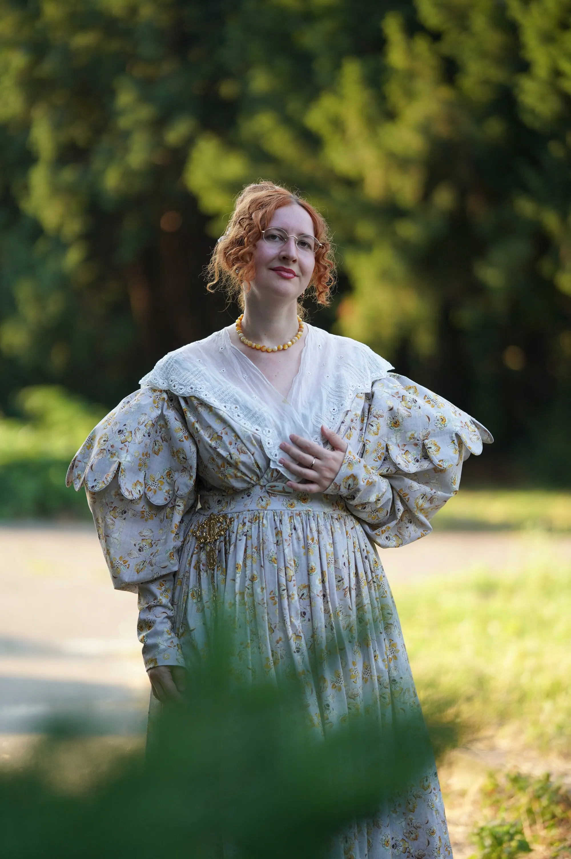 Romanticism style 19th Century cotton gown