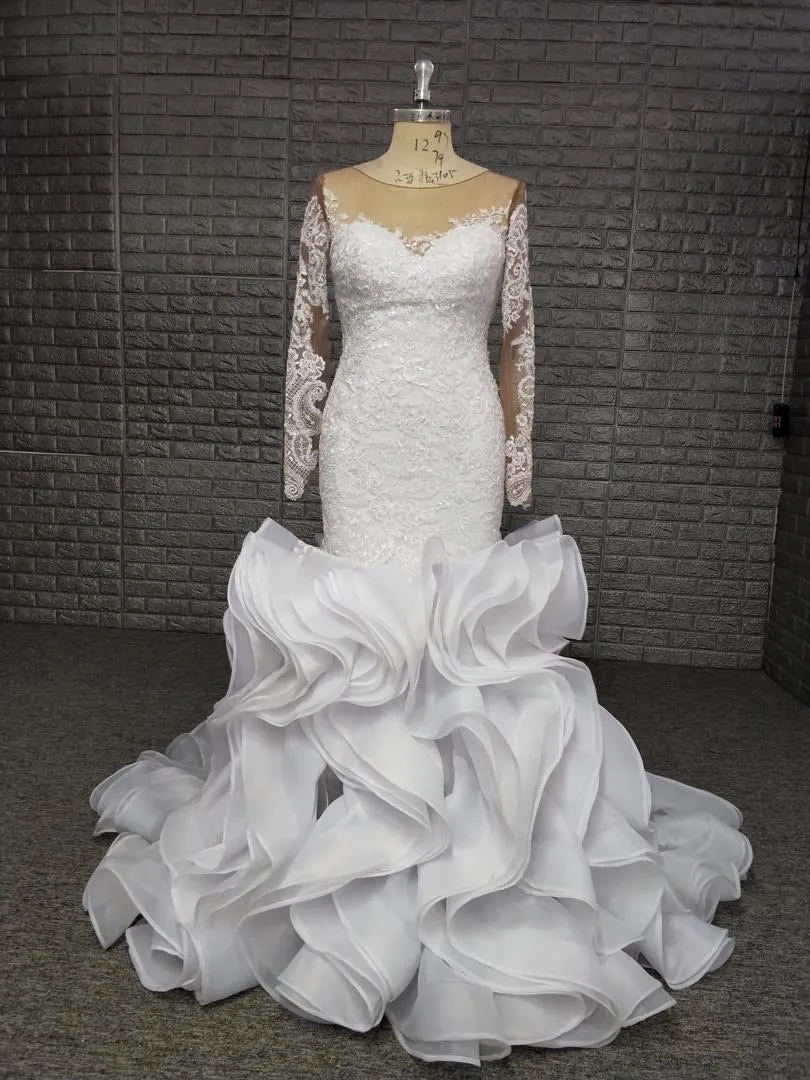 Ruffle Mermaid Gown