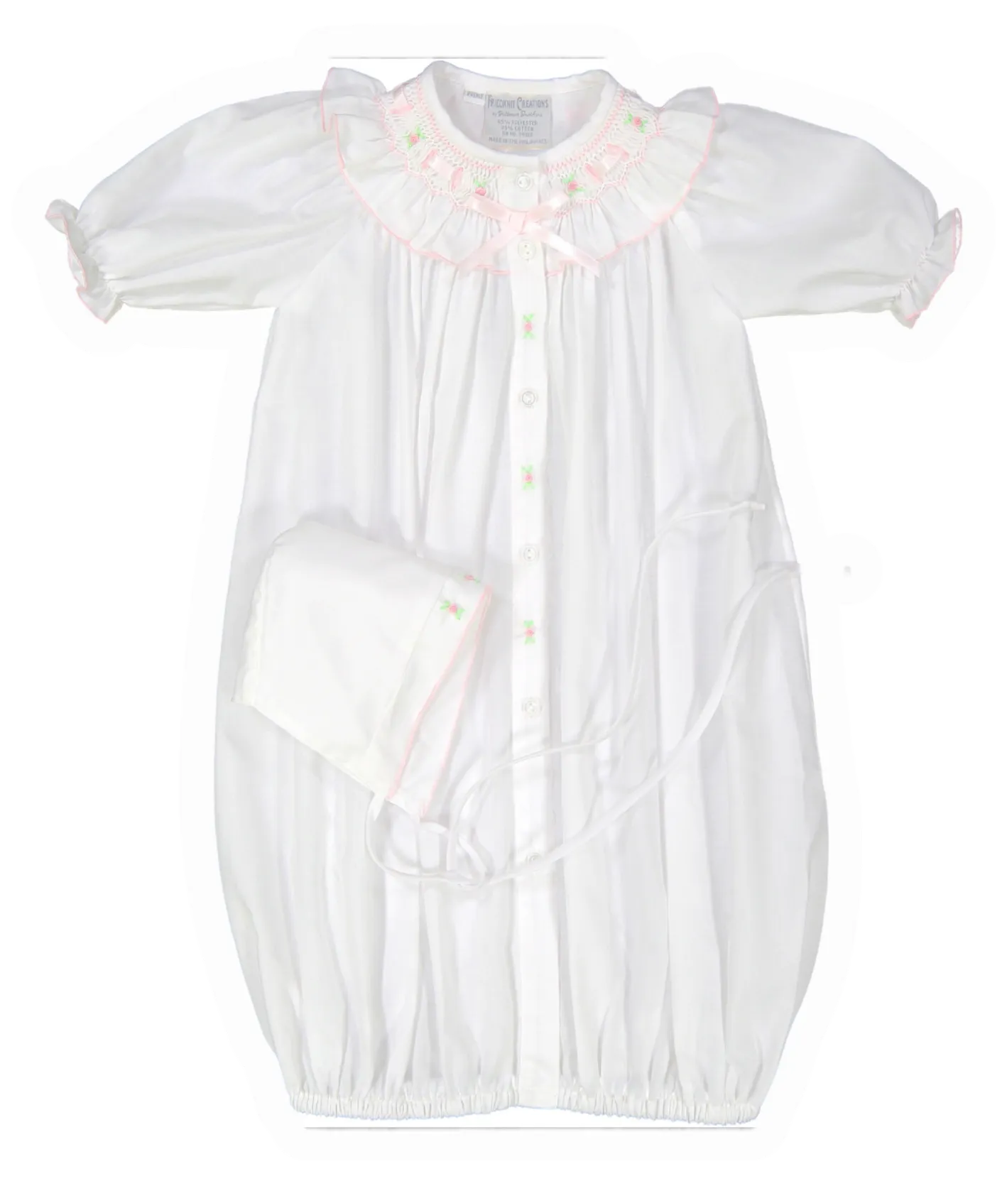 Ruffle Smocked Take Me Home Gown & Hat