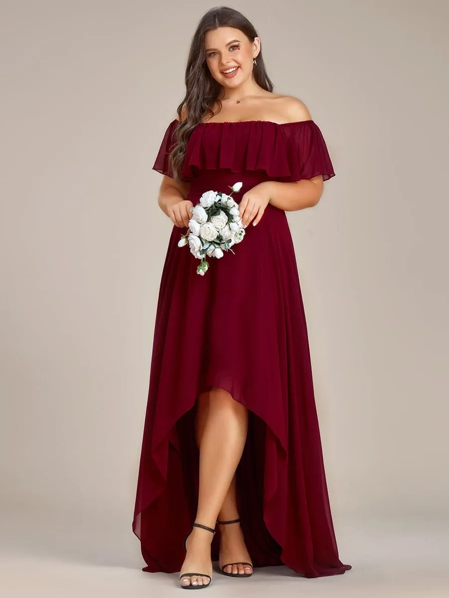 Ryley burgundy versatile off shoulder bridesmaid dress Express NZ wide