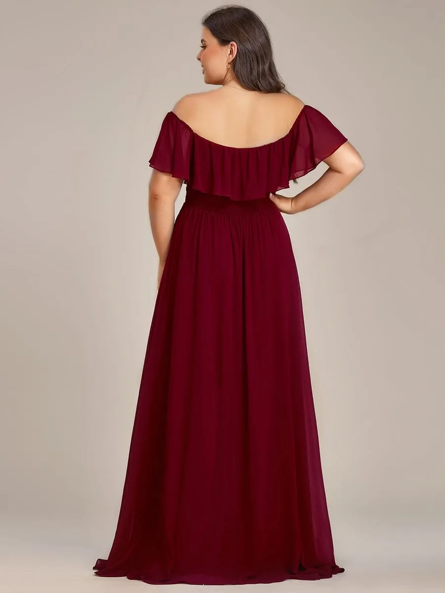 Ryley burgundy versatile off shoulder bridesmaid dress Express NZ wide
