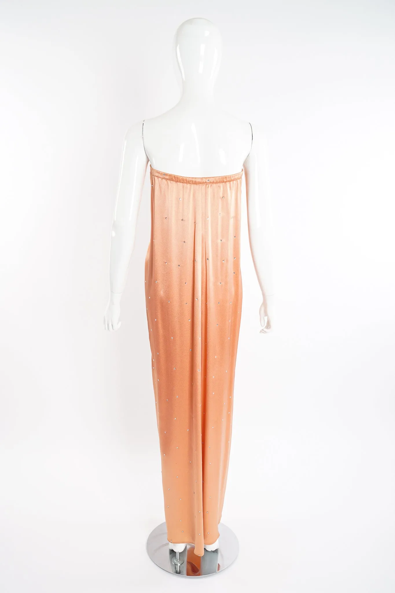 Satin Rhinestone Duster & Dress Set
