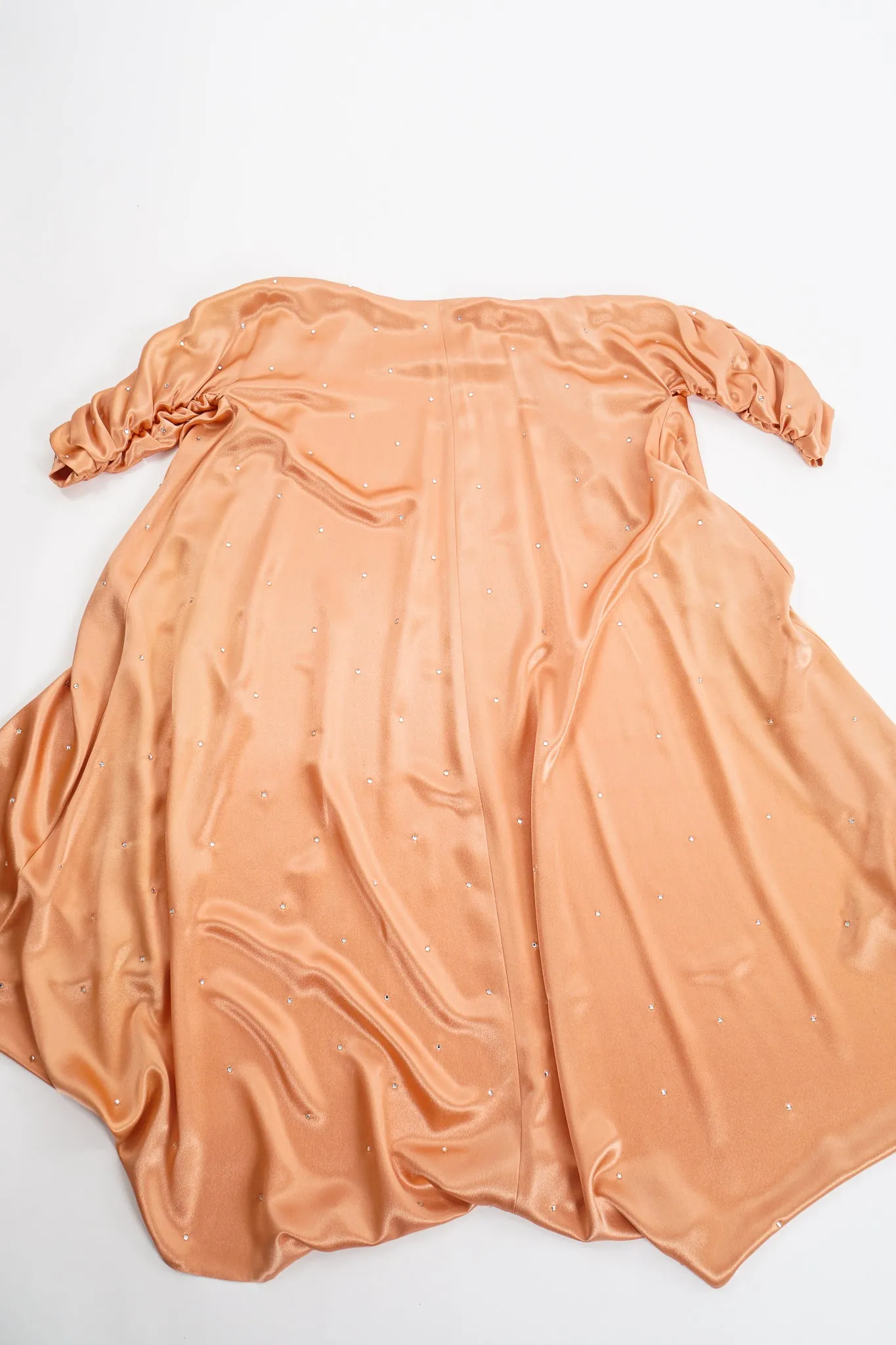 Satin Rhinestone Duster & Dress Set