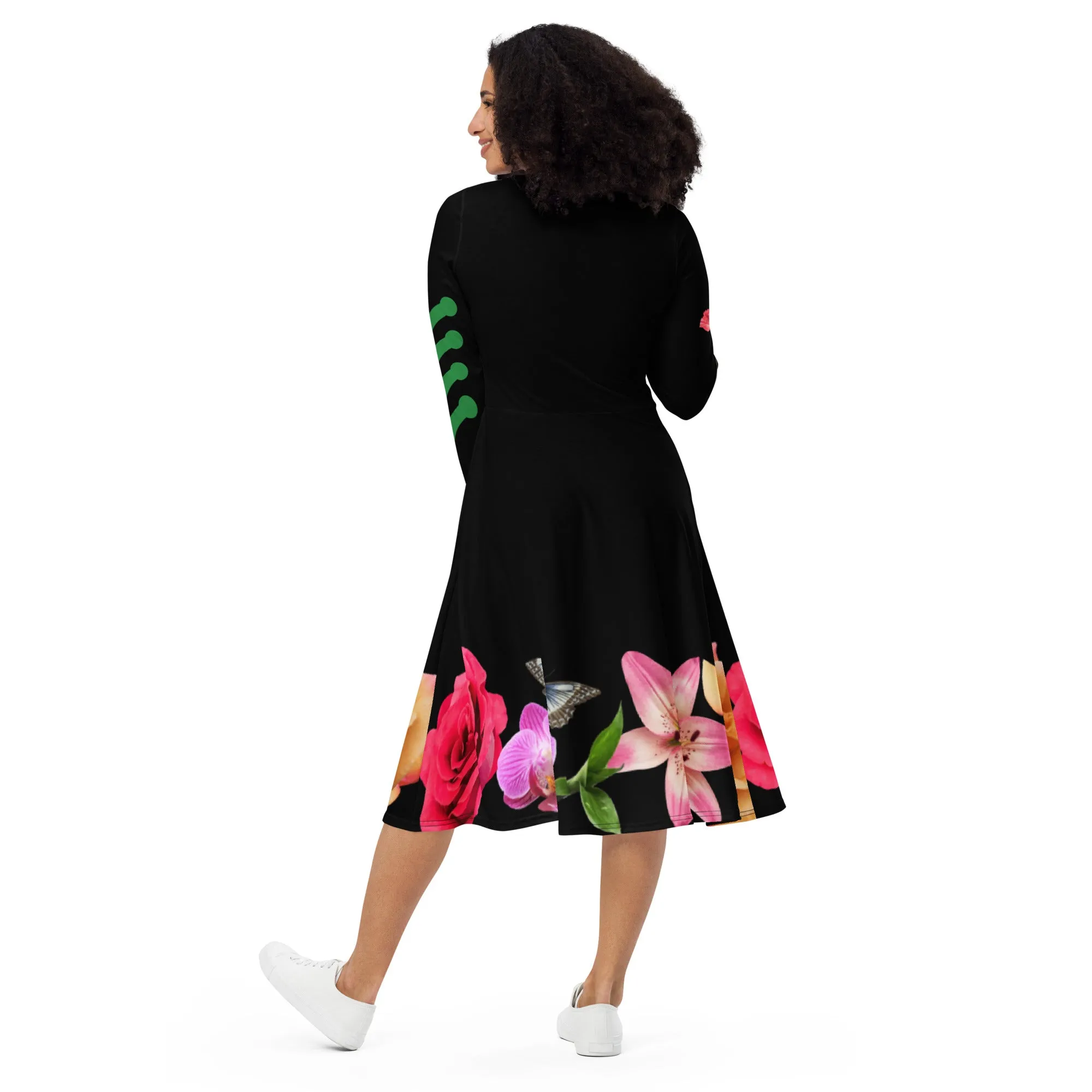 Scarab & Floral Fall & Winter Dress