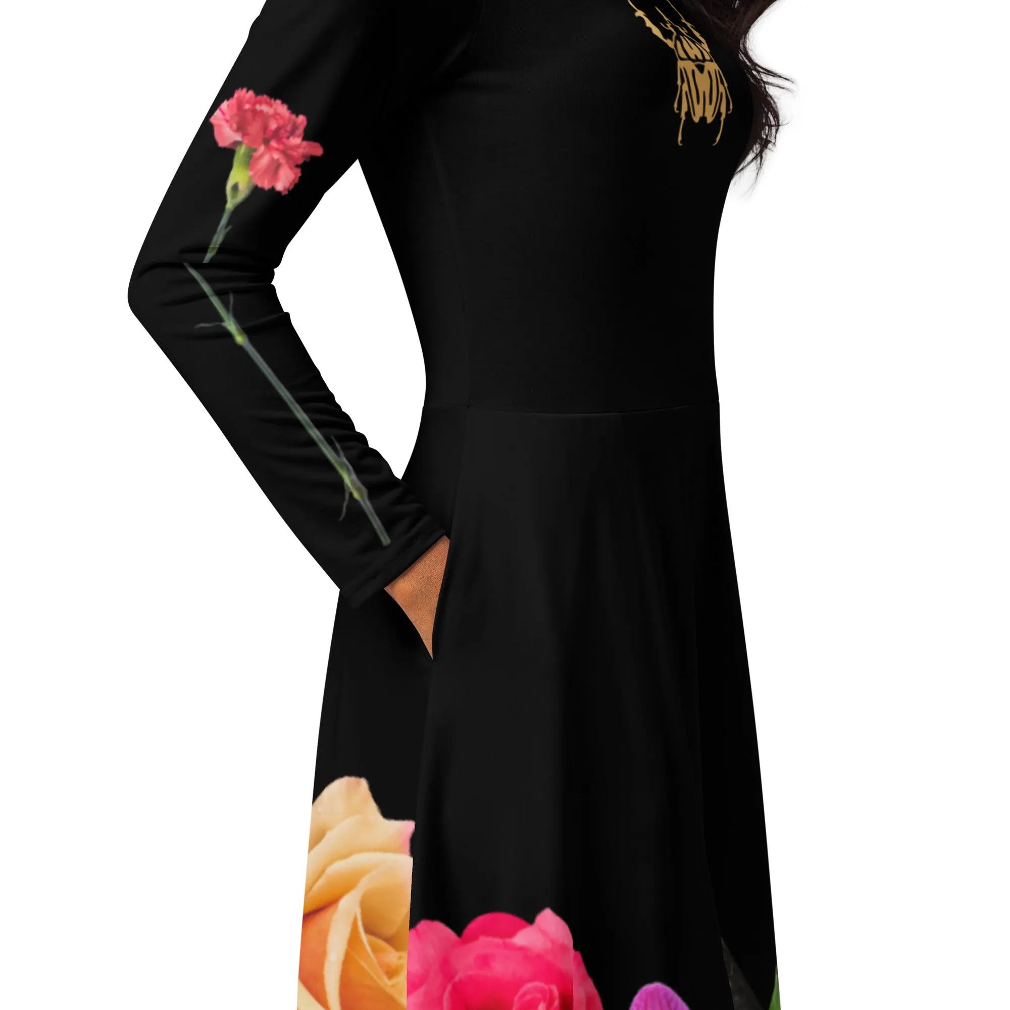 Scarab & Floral Fall & Winter Dress