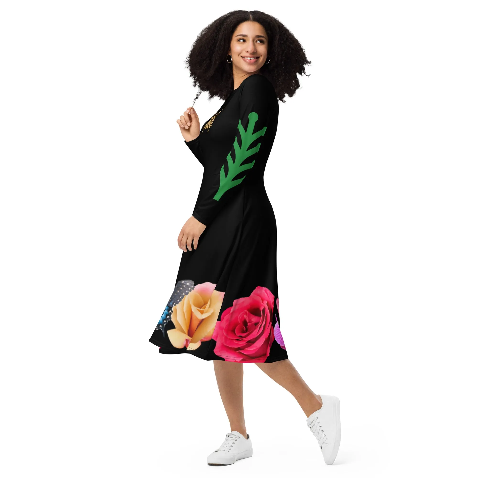 Scarab & Floral Fall & Winter Dress