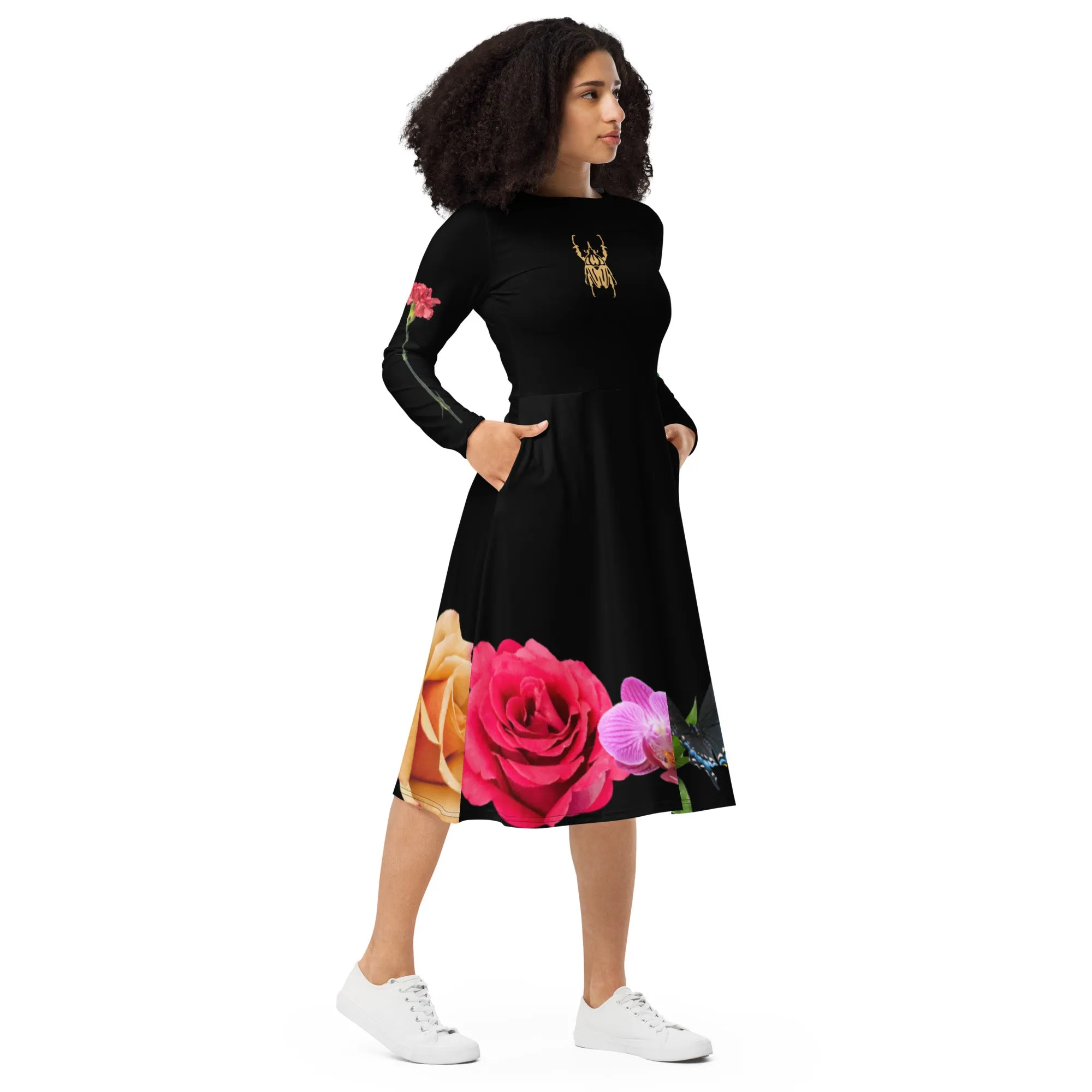 Scarab & Floral Fall & Winter Dress
