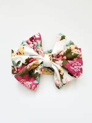 Scarlett Floral Messy Bow Headwrap